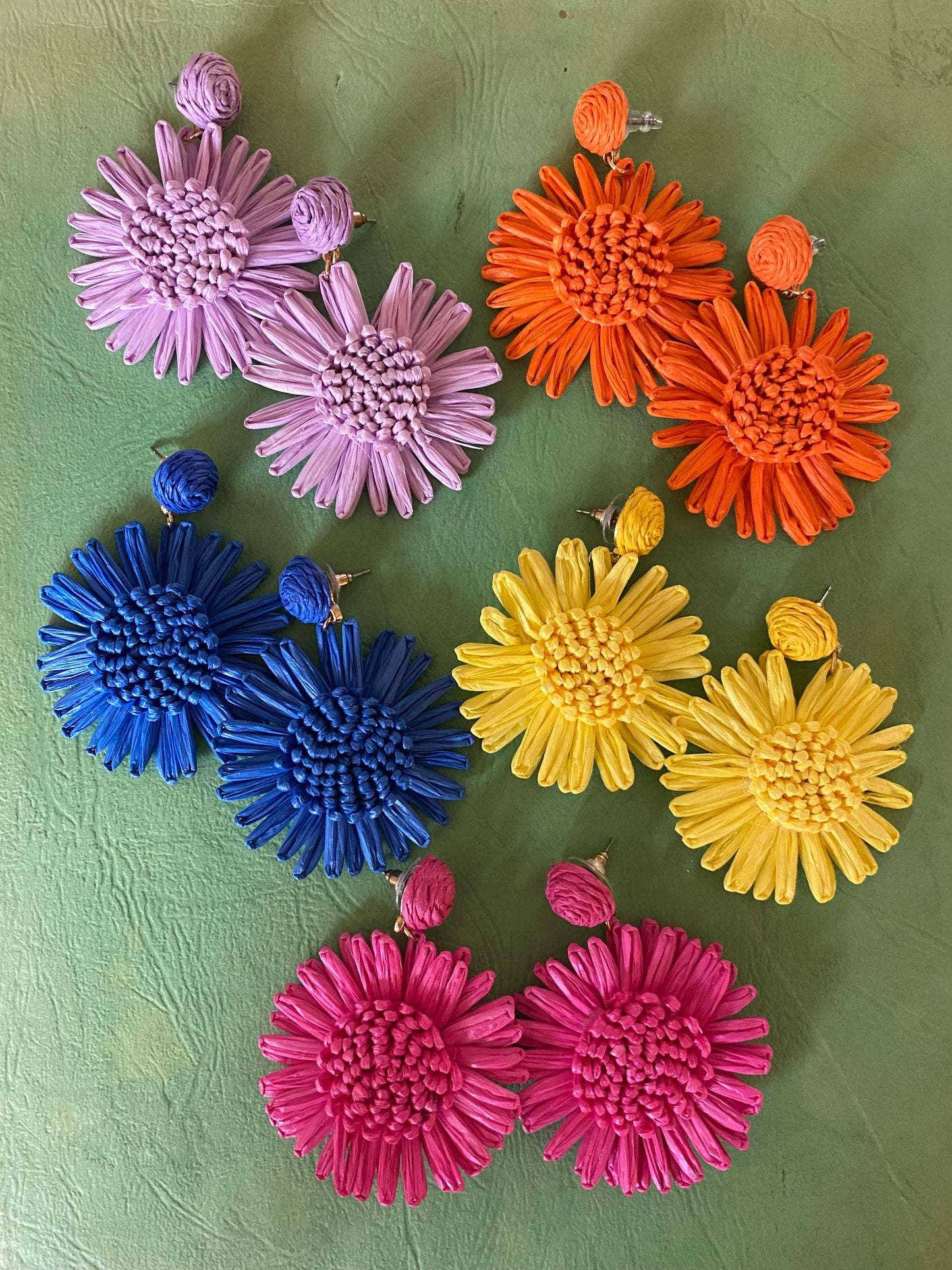 Colorful flower oorbellen